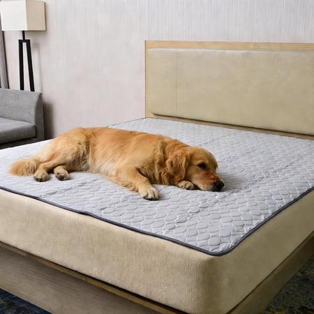 Waterproof Dog Bed Cover Pee Pads Training Pads 72 x72 Nonslip Pet Bed Mat with Ties Washable Reusable and Super Absorbent Dog Mat for Whelping Housebreaking in Playpen Crate or Kennel (X-Large)