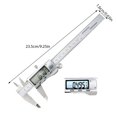 thumbnail image 3 of Riwesomey Calibrador Vernier LCD de 0,1mm, micrómetro de acero inoxidable, regla de medición de profundidad, calibre doméstico reajustable deslizante Medidores de medidas dimensionales sin tornillo Riwesomey TO000936-01B, 3 of 6