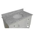 thumbnail image 5 of Beverly 42" Bathroom Vanity with White Cabinet and Carrara Marble Top, 5 of 6