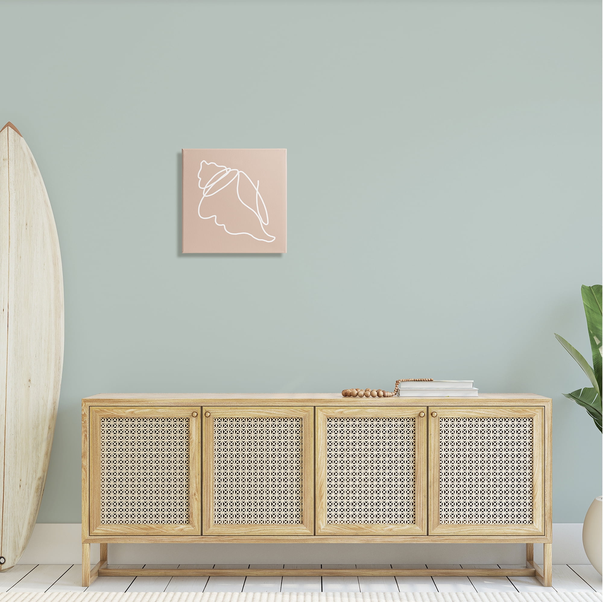 Stupell Industries Casual Line Doodle Seashell Ocean Life Drawing Graphic Art Gallery Wrapped Canvas Print Wall Art, Design by Daphne Polselli