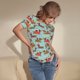 thumbnail image 3 of Balery Dachshund Christmas Play Body de cuello redondo de manga corta para mujer Tops de manga corta Tops básicos-Large, 3 of 7