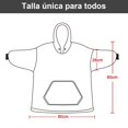 thumbnail image 3 of Yostyle Sudadera Cobija con Capucha,Manta de Franela Gran Tama&ntilde;o con Capucha y Mangas,Extrasuave y Acogedora Manta para Adultos,Cobija port&aacute;til Multifuncional,Talla &uacute;n, 3 of 7