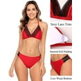 thumbnail image 5 of Attraco Women's Crochet Lace Bikini Two Piece Triangle Swimsuit Sexy Bathing Suits, 5 of 7