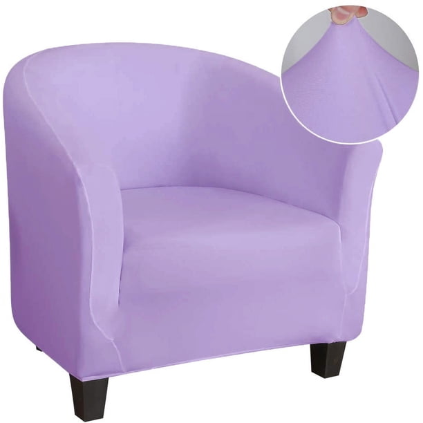 Nvzi Funda para sillón de club, funda para sillón, funda elástica para sillón, funda protectora para sofá, funda protectora para muebles para sala de estar de 25,59 a 35,43 pulgadas (morado)