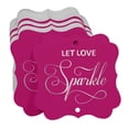 thumbnail image 3 of Inkdotpot Pack Of 100 Real Silver Foil Bracket Shape Paper Tags Let Love Sparkle Wedding Favor Hang Tags, 3 of 7