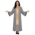 thumbnail image 1 of RUNQHUI Women’s Choir Robe Roman Cassock Flared Long Sleeves Pulpit Robe and Pastor Gray L, 1 of 5
