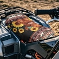 thumbnail image 4 of Renewold Heavy Duty ATV Seat Cover 25x10 Inch Polyester Fabric Four Wheeler Seat Cover Waterproof & Tear Resistant for Polaris Sportsman, American Tribal Highland Cow Sunflower Claret, 4 of 7