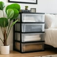 thumbnail image 7 of IRIS ,4-Drawer Wide Plastic Storage Drawer Chest, Black, 7 of 7