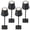 Black, variant on C Cattleya 4-Pack 14" Gold LED Cordless Table Lamp, 3CCT Dimmable Portable Desk Lamps