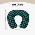 thumbnail image 5 of KLL Black And Teal Checkerboard Pattern Memory Foam Cervical Neck Pillow Versatile U-Shaped Pillows for Home/Office/Camping/Travelling/Soft Washable Cover, 5 of 8