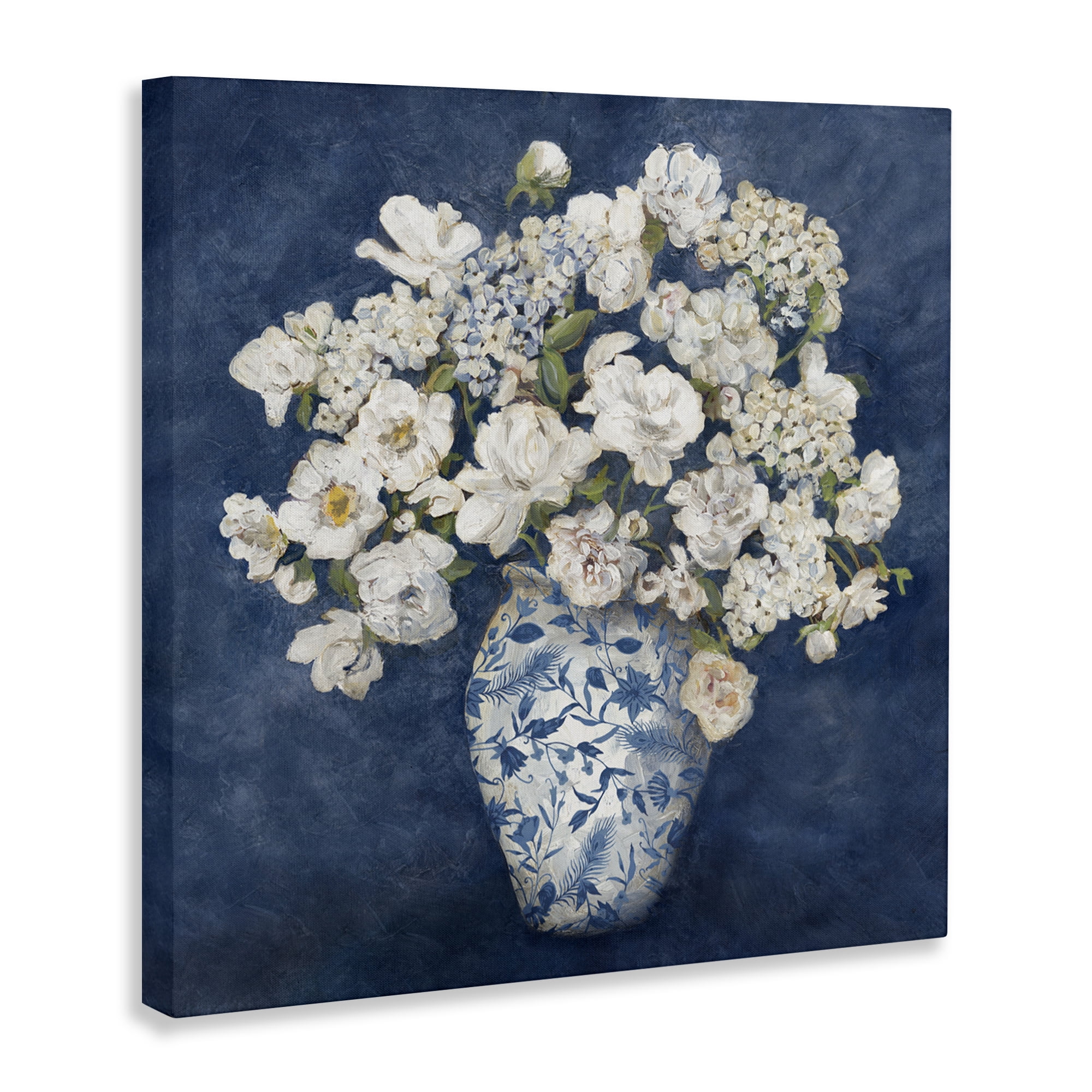 Stupell Industries Classic Blue Chinoiserie Vase Canvas Wall Art, design by Charlene Olson