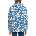 thumbnail image 4 of Hoodies for Teen Girls Boys - Blue White Flower Warm Boys' Fashion Zip Up Hoodies & Sweatshirts, Boys Girls Kids Clothes Size 14-16 Youth Pullover with Kangaroo Pocket, 4 of 5