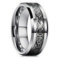 thumbnail image 1 of Simple 8mm Purple Stainless Steel Rings For Men Women Purple Matte Finish Beveled Polished Edge Men Rings Wedding Band Jewelry Style11 11, 1 of 6