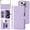 Purple, variant on Allytechgroup Wallet Case for iPhone 12 Mini with Credit Card Slot, RFID Blocking PU Leather Case with Lanyard & Shoulder Strap & Kickstand Shockproof Bumper for Women Men, Black