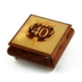 thumbnail image 1 of Handcrafted 30 Note 40th Anniversary or Birthday with Ornament Frame Musical Jewelry Box - Edelweiss, 1 of 2