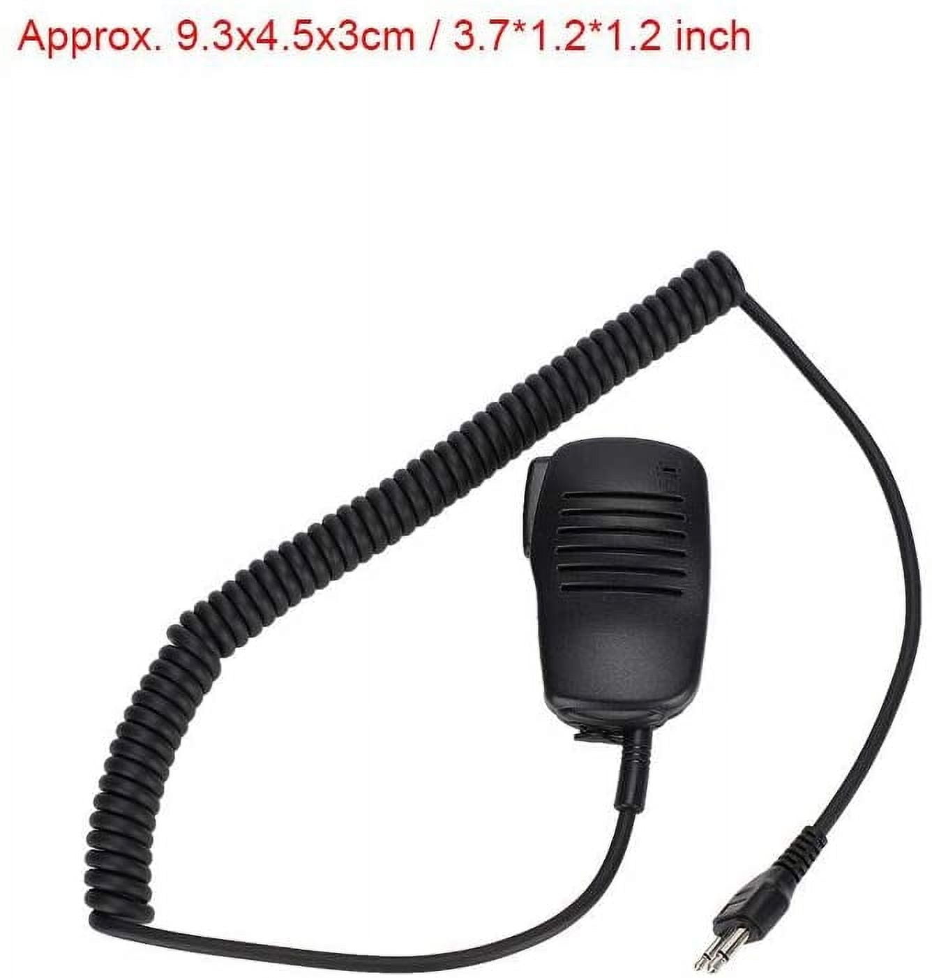 WYJ Speaker Mic Walkie Talkie Handheld Speaker Mic for ICOM for Cobra for Maxon for Midland for Vertex for Uniden etc, Shoulder Microphone with 360 Degree Rotatable Clip & 3.5mm EarpieceJack-0614