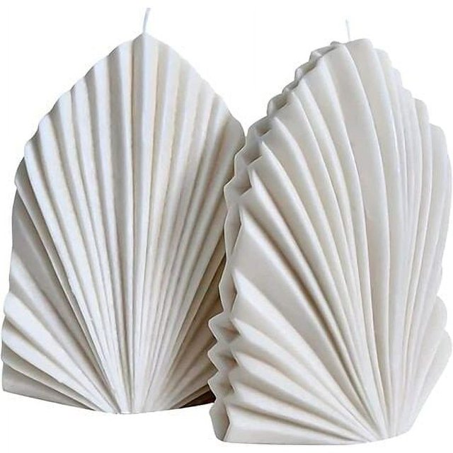 Molde de silicona para velas con forma de concha de coral para hacer velas, molde de silicona para jabón con forma de vieira grande, molde para fondant, chocolate, pastel, molde de fundición de resina