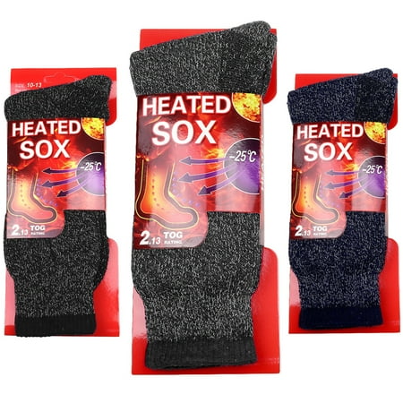 Sox Mens Leather - Falari 3-Pack Men's Winter Thermal Socks Heated Sox Ultra Warm Best for Out Door Activities