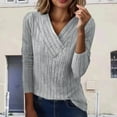 thumbnail image 2 of EDFBUYKRS Women's Casual Bohemian V-Neck Long-Sleeved Ruffle Sleeve Blouse Loose Shirts Xl, 2 of 5