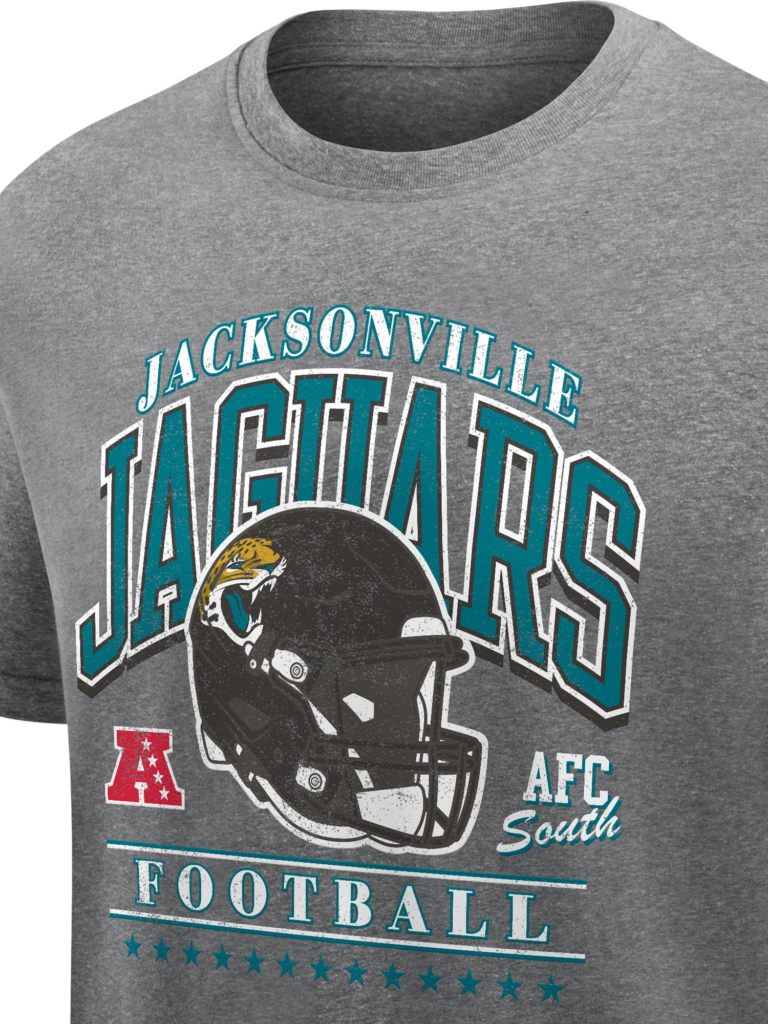 NFL Jacksonville Jaguars Men's Synthetic Black Heather Short Sleeve T-Shirt