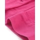 thumbnail image 5 of Chaquetas de mezclilla recortadas para mujeres INSPIRE CHIC con bolsillo en el pecho, con ribete de cuadros, chaqueta de mezclilla con botones, XS, fucsia, 5 of 7