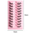 thumbnail image 2 of 10 Pairs Natural Half Lashes Short Wispy Faux Mink Lashes Fake Eyelashes, 2 of 5