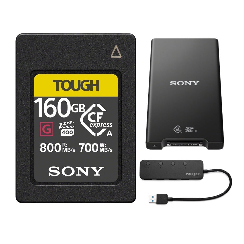 Sony TOUGH 160GB CFexpress Type-A Memory Card, 2-Pack, Bundle with