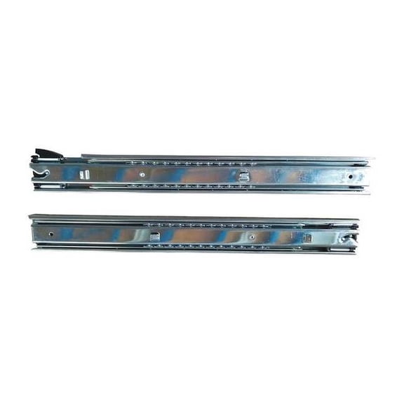 Ball Bearing Drawer Slide, 99 lb.Load Capacity, 16 in L Closed, 2 Slides