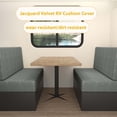 thumbnail image 5 of SIELUNO Velvet RV Cushion Covers with 1 Backrest Cover And 1 Seat Cover,RV Dinette Cushion Covers Set Of 2, 5 of 6