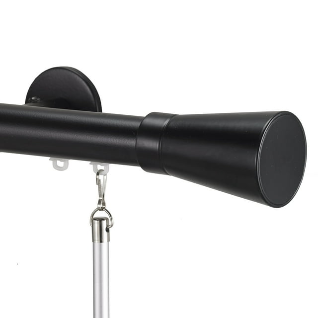 Art Decor Tringle à Rideaux Coulissante Versys 1-1/8 Po de 132 Po, Noire