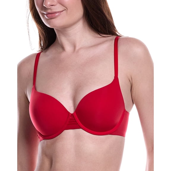 Le Mystere womens Second Skin Smoother Bra, 34D, Red