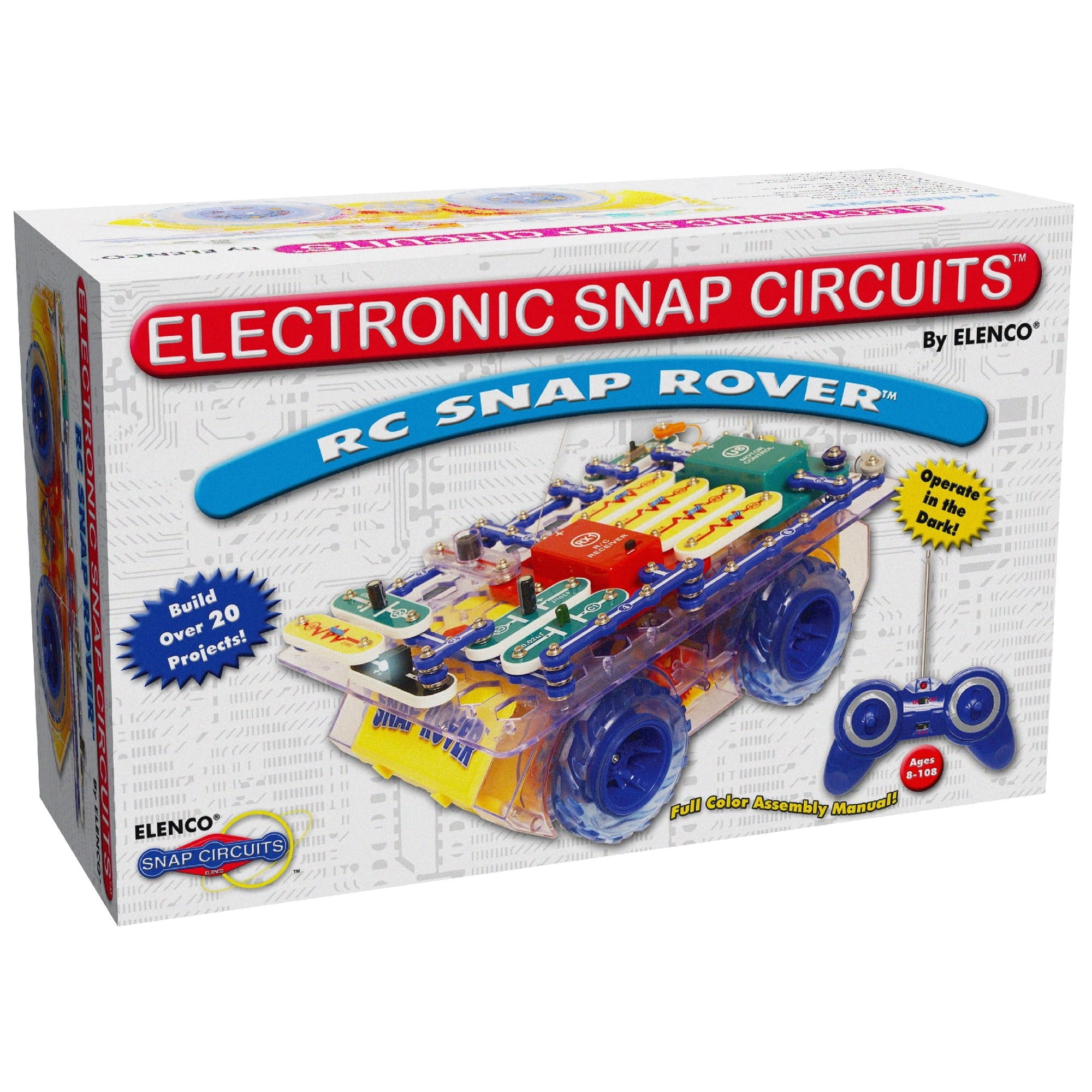 Snap Circuits® R/C Snap Rover Electronics Exploration Science Kit | STEM Radio Control Vehicle for Ages 8+ | SCROV10
