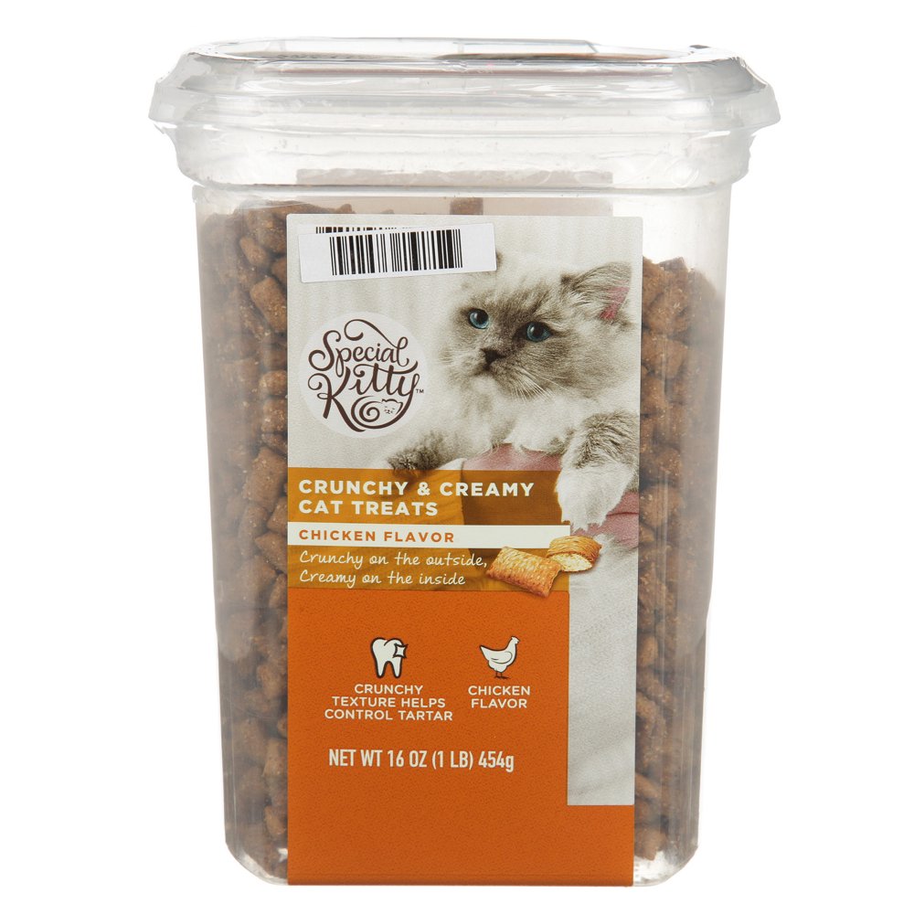 Special Kitty Crunchy & Creamy Cat Treats, Chicken Flavor, 16 oz