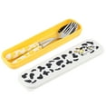 thumbnail image 2 of Baby Cutlery, Asixx 2 PCS Stainless Steel Fork And Spoon With Box For Kids Flatware Tableware, 2 of 8