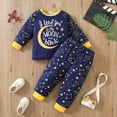 thumbnail image 2 of Kogui Toddler Halloween Pajamas Boy Kids Boys Thermal Pajamas Set Long Sleeve Elastic Waist Pants Set Comfort Casual Sleepwear Size 5T 6T (Yellow,5-6 Years), 2 of 9