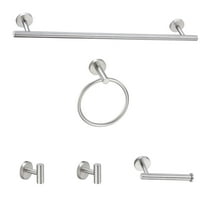 5-Piece Bath Hardware Set 24 in. with Mounting Hardware in Brushed Nickel