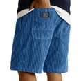 thumbnail image 3 of Yifymode Men's Corduroy Casual Shorts Elastic Waist Loose Fit Vintage Style Summer Beach Shorts with Pockets, 3 of 10