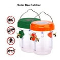 thumbnail image 2 of Mdesiwst Bee Bait Trap Hanging Handle Solar Powered LED Light Professional Channel Design Transparent Body Flying Trap Garden Supply, 2 of 7