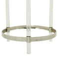 thumbnail image 4 of DecMode 19" x 23" Silver Acrylic Plastic Accent Table with Mirrored Top and Acrylic Legs, 1-Piece, 4 of 8