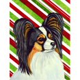thumbnail image 1 of 11 x 15 in. Papillon Candy Cane Holiday Christmas Garden Size Flag, 1 of 1
