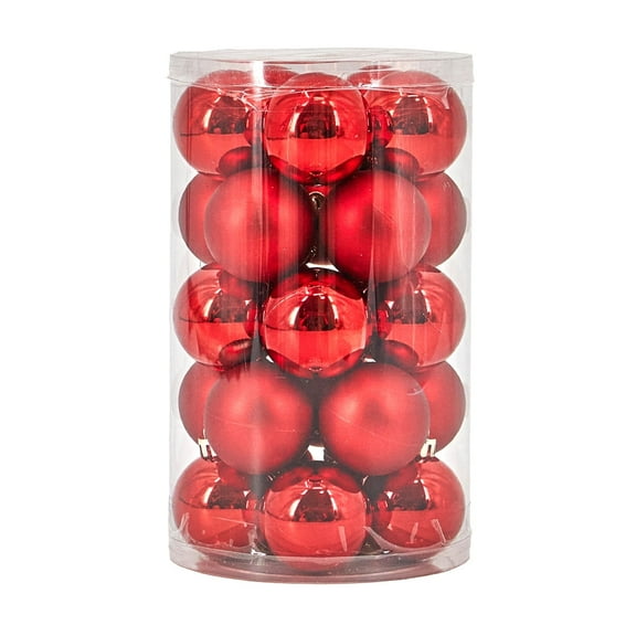Miluhome 25pcs Glitter Christmas Balls Tree Ornaments Set 1.97'' Hanging Balls for Xmas Home Ornament  Decoration