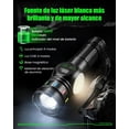 thumbnail image 2 of Linterna Led Recargable,1800 Lúmenes Linternas Led alta Potencia, 6800mAh Lampara de Mano, Entrada y Salida USB-C, Lampara Tactica Militar, 9 Modos de Luz para Camping/Emergencias, 2 of 5
