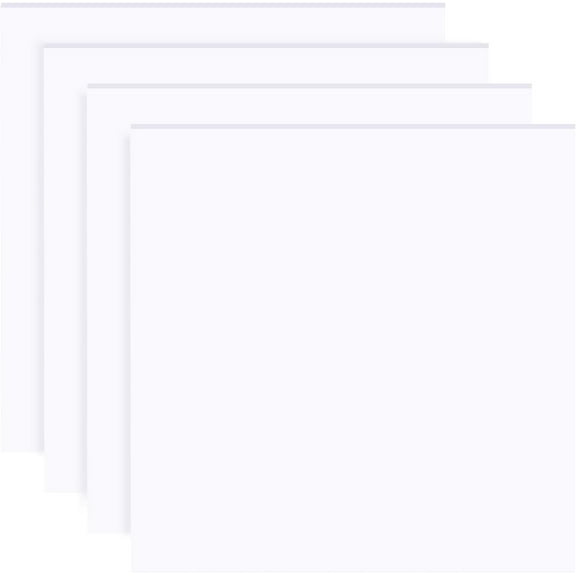 4pcs 8 x 8 Inches Expanded PVC Sheet Opaque White 3mm Thick Square PVC Foam Board Waterproof for Displays Digital Screen Printing