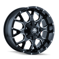 thumbnail image 2 of Mayhem Warrior-8015 20X9 6X135/6X139.7 18Et 106Cb Black W/Milled Spokes, 2 of 3