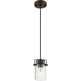 thumbnail image 5 of Nuvo Lighting Antebellum 1-Light Mini Pendant Fixture Mahogany Bronze Finish with Clear Glass - N/A, 5 of 9