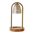 thumbnail image 1 of Lámpara eléctrica para calentar velas, lámpara para derretir cera de vela con base de madera, lámpara de mesa decorativa, luz nocturna, enchufe de la UE dorado, 1 of 9