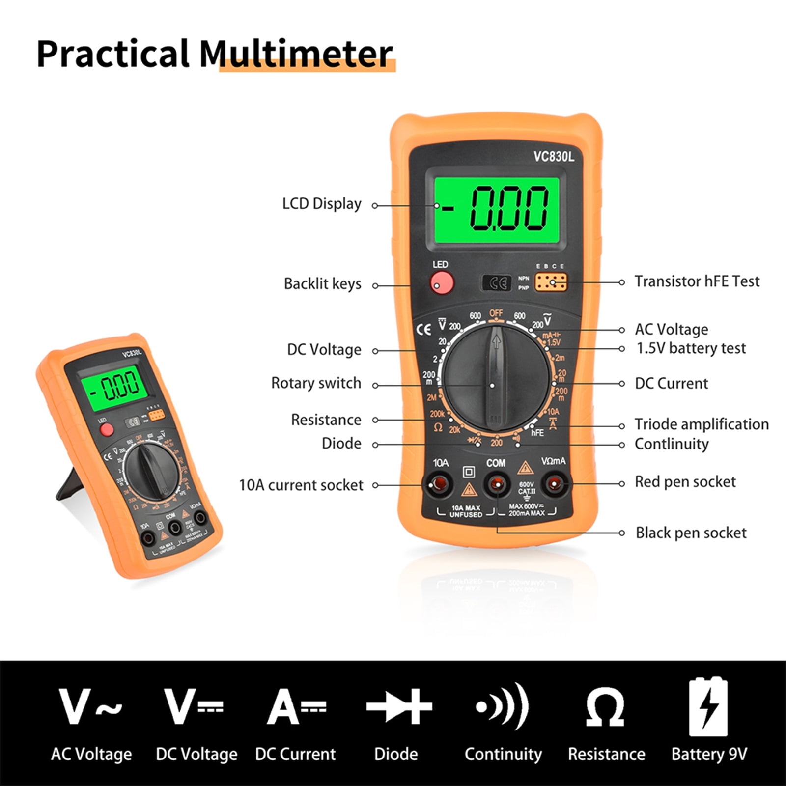 18 Pcs Soldering Iron Kit, 80W Adjustable Temperature Digital Display Repair Soldering Tool, Electronic Circuit Board Precision Welding Small Tool Kit, Black