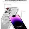 thumbnail image 5 of for iPhone 14 Pro Max Case Magnetic Gradient Glitter Case [Compatible with Magsafe] Bling Clear Plating Love Heart Case Sparkle Shockproof Phone Case for Women Girls - Gradient Silver, 5 of 12
