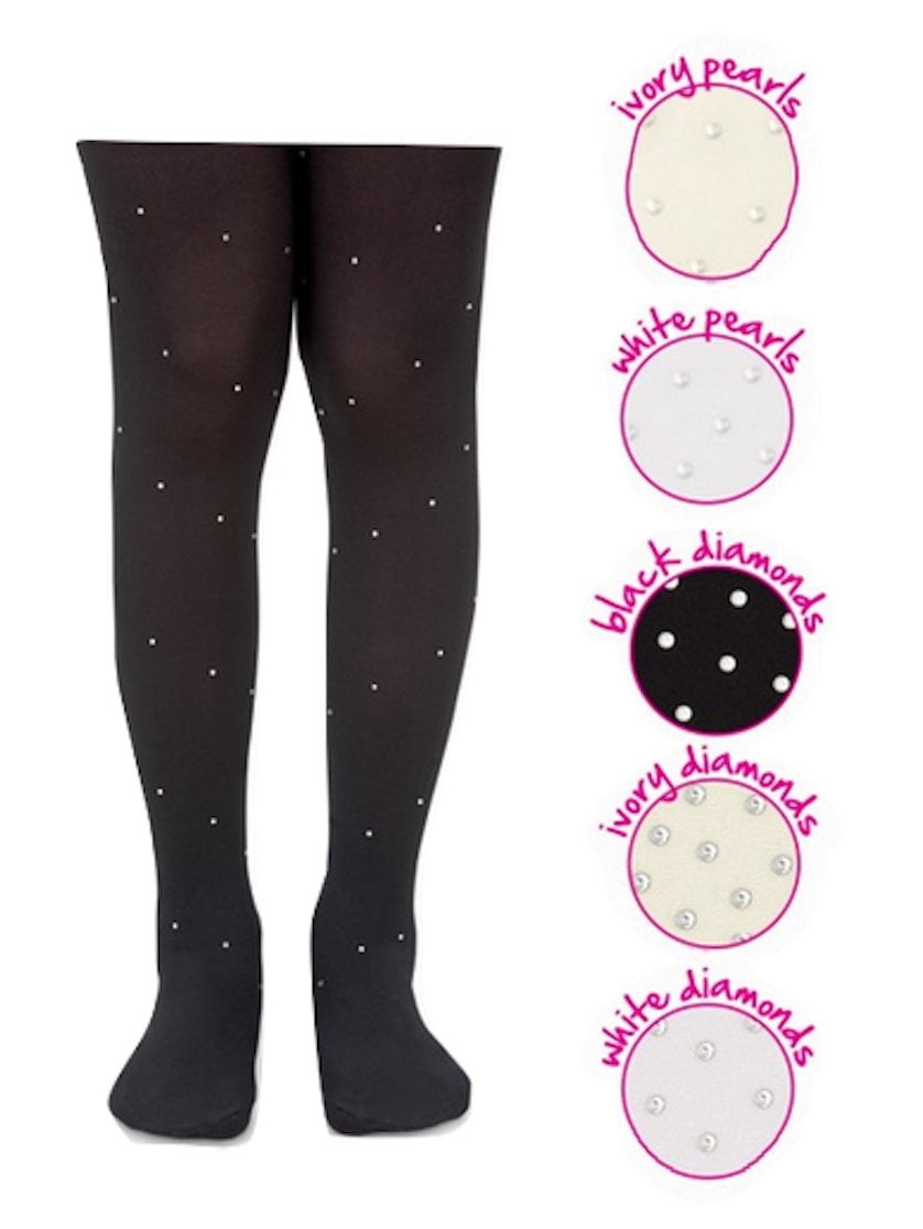Country Kids and Jefferies Girls Sparkly Footless Ankle Tights Metallic for Ages 1-14 Years