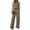 EF32_Light Brown, variant on Womens 2 Piece Lounge Set Summer Travel Outfit Sweatsuit Mock Neck Tank Top Wide Leg Pants with Pockets Casual Activewear Camel L